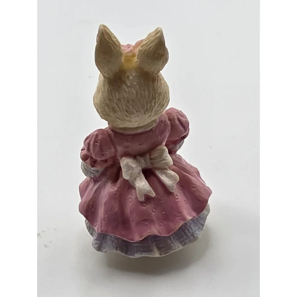 3 Vintage Easter Village Mom Son And Daughter Bunnies